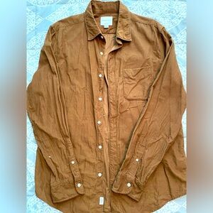 American Eagle Men’s Large Acorn Cotton Corduroy Lightweight Long Sleeve Shirt